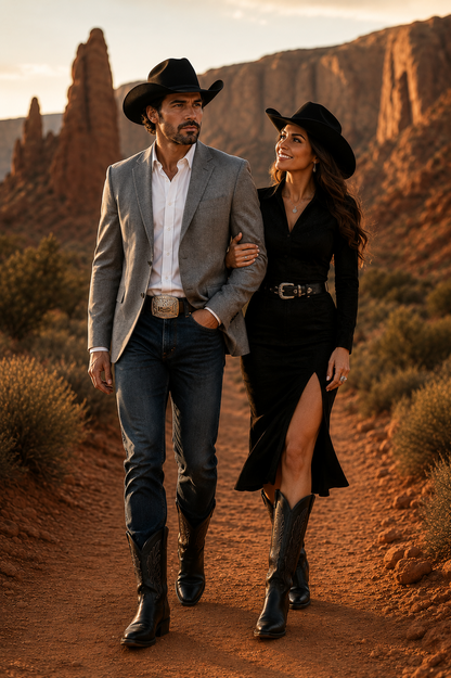 Casual Cowboy Blazer for Men Western Style with Rustic Charm