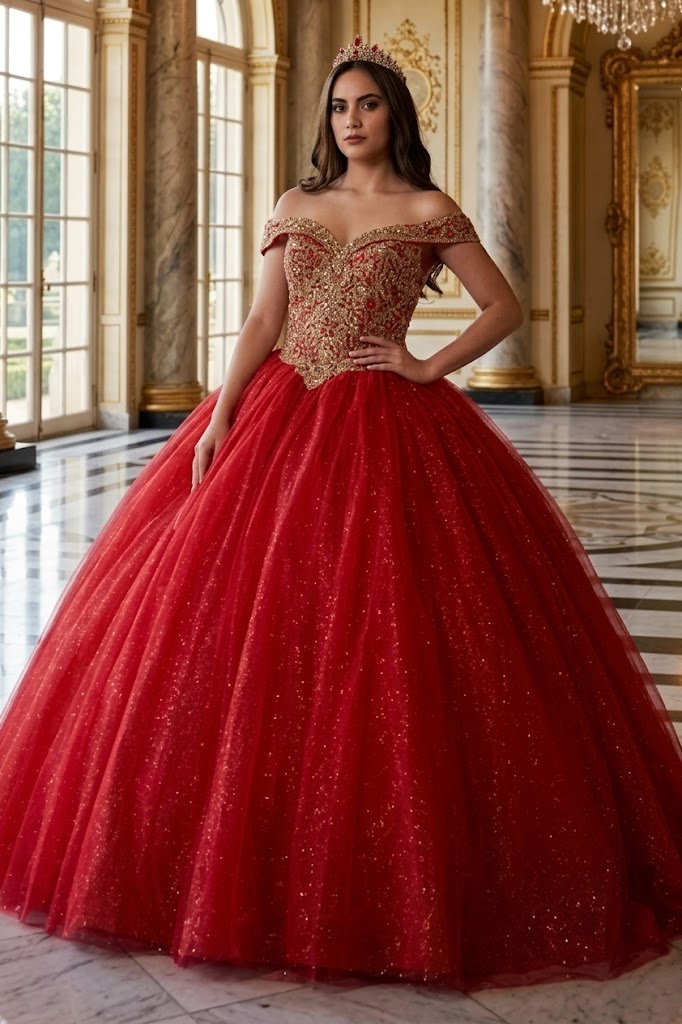 Beaded Off Shoulder Ball Gown by Calla KY71246