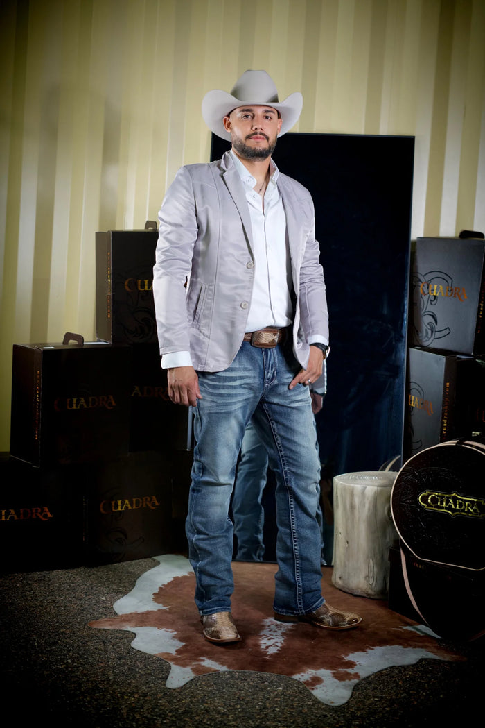 Men's Western Silver Blazer Slim Fit Shiny Finish Sport Coat for Weddings, Prom & Formal Events