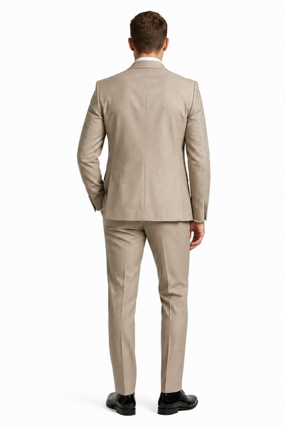 Champagne Modern Shawl Lapel Tuxedo Set – Wedding & Prom