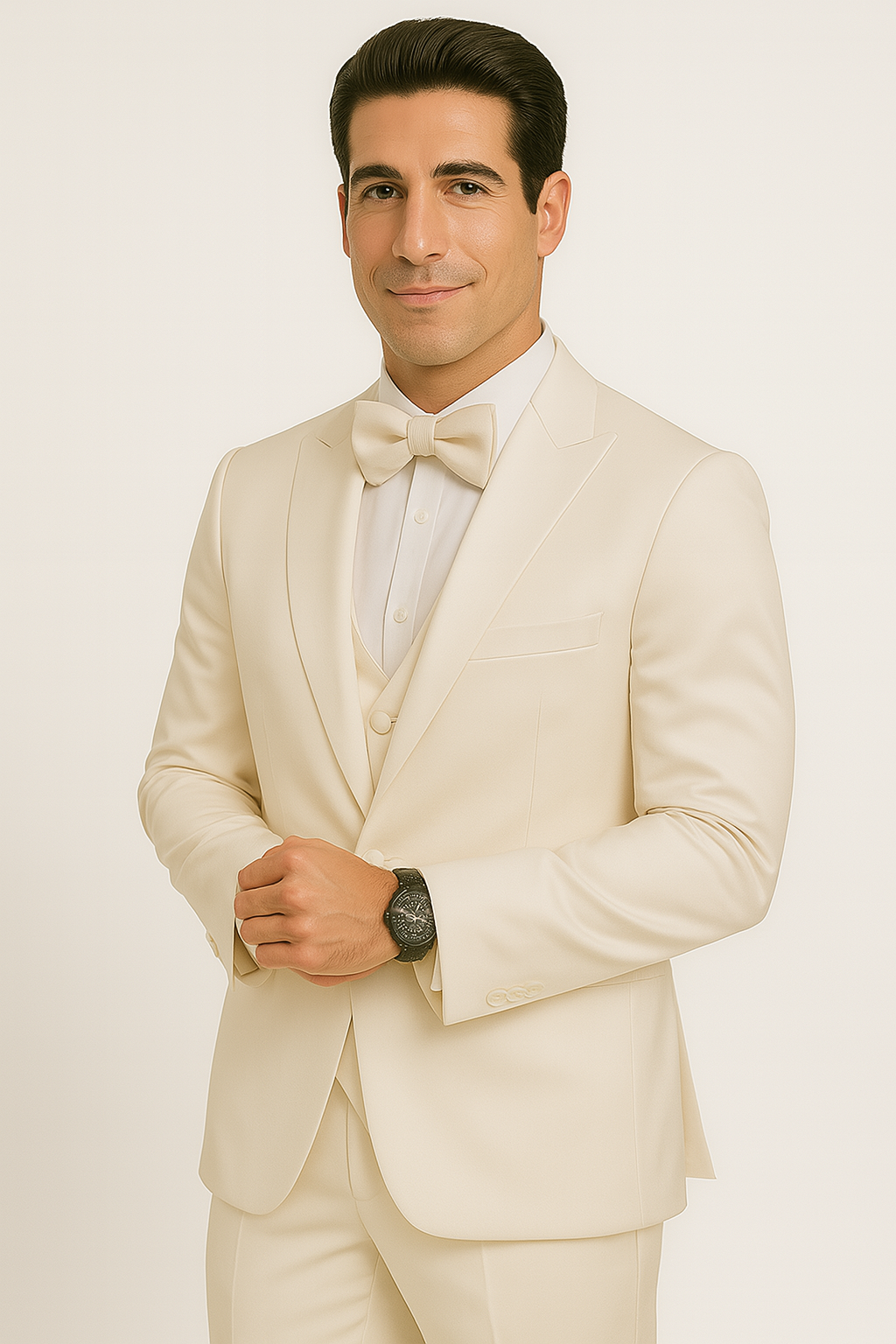 Champagne tuxedo set wedding prom