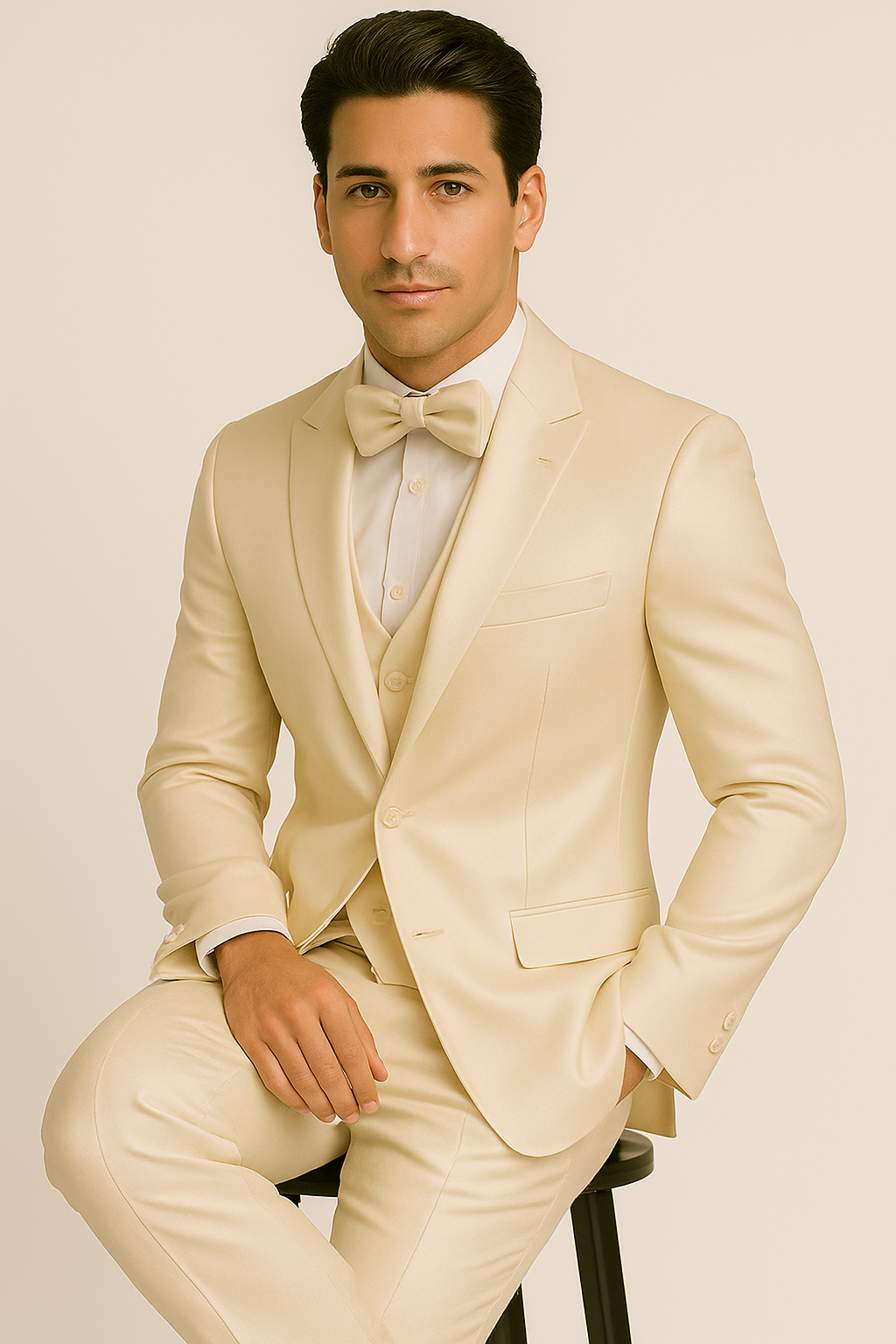 Champagne tuxedo set wedding prom