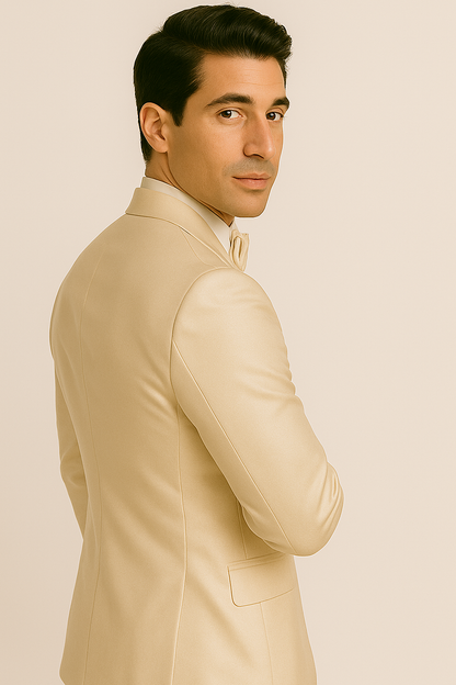 Champagne tuxedo set wedding prom