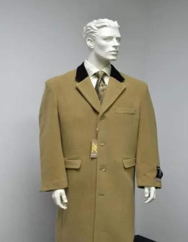 Chesterfield Wool & Cashmere Full Length Velvet Collar Beige ~ Camel and brown ~ Khaki