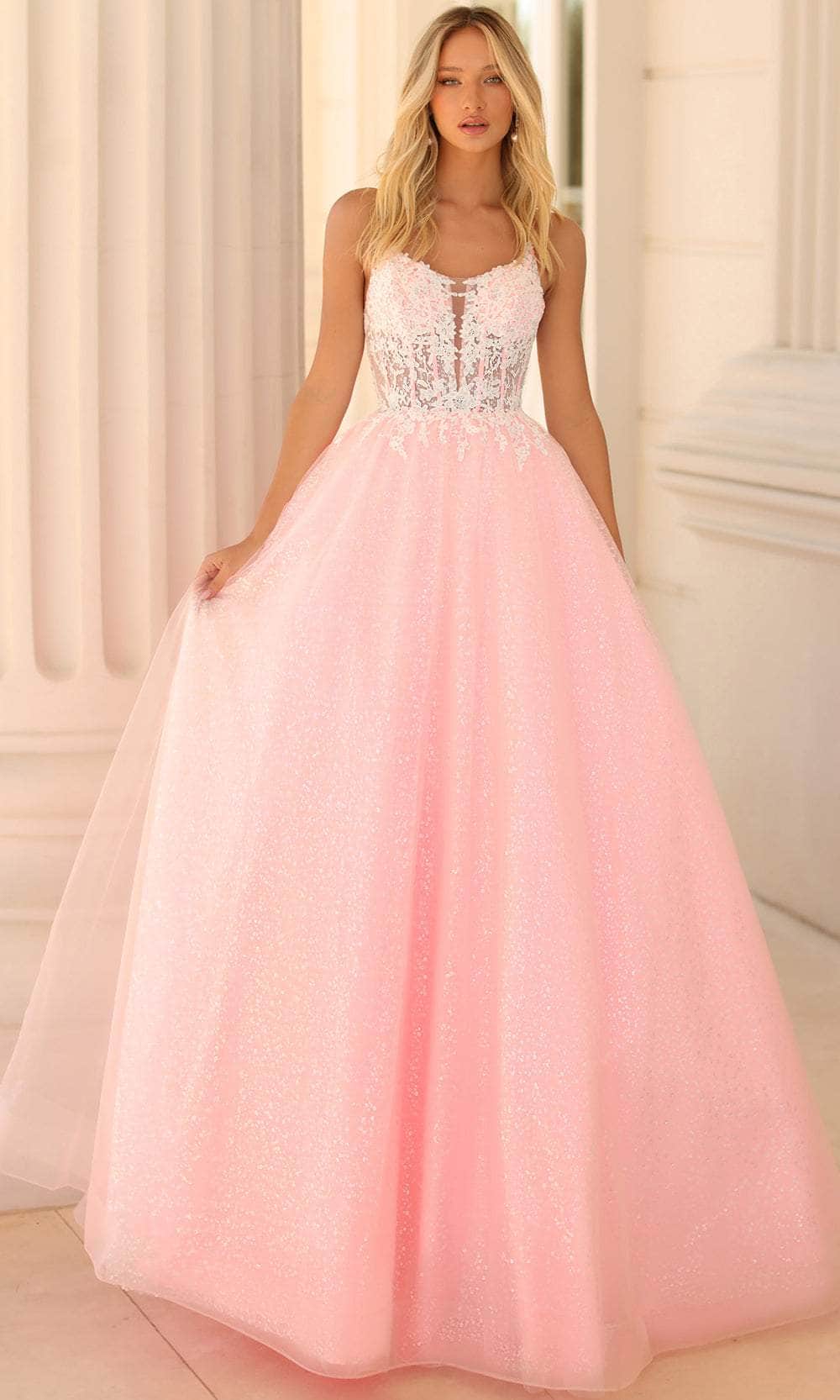 Clarisse 810602 Sequin Lace Corset One-Of-A-Kind Lace Dress