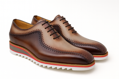 Stylish Two-Tone Brogue Oxford