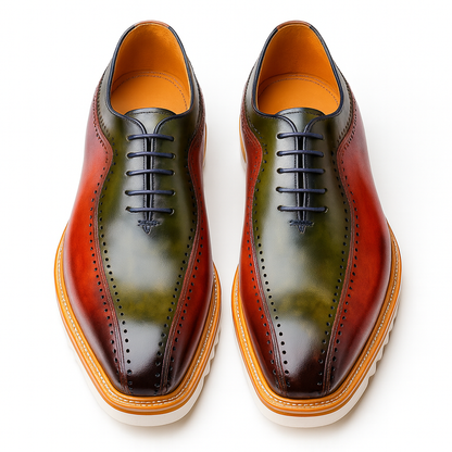 Stylish Two-Tone Brogue Oxford