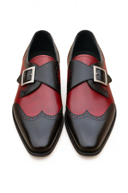 Burnished Wingtip Monk Strap KS099-710