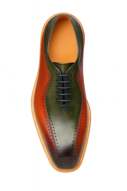 Stylish Two-Tone Brogue Oxford