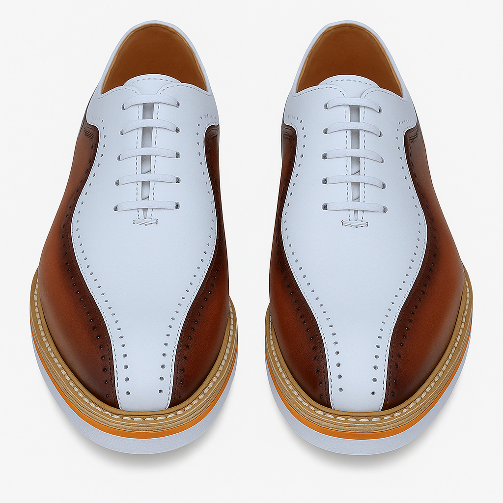 Stylish Two-Tone Brogue Oxford