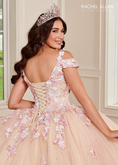 Rachel Allan RQ1125 Cold Shoulder Quinceanera Dress