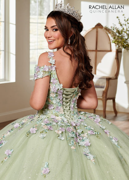 Rachel Allan RQ1125 Cold Shoulder Quinceanera Dress