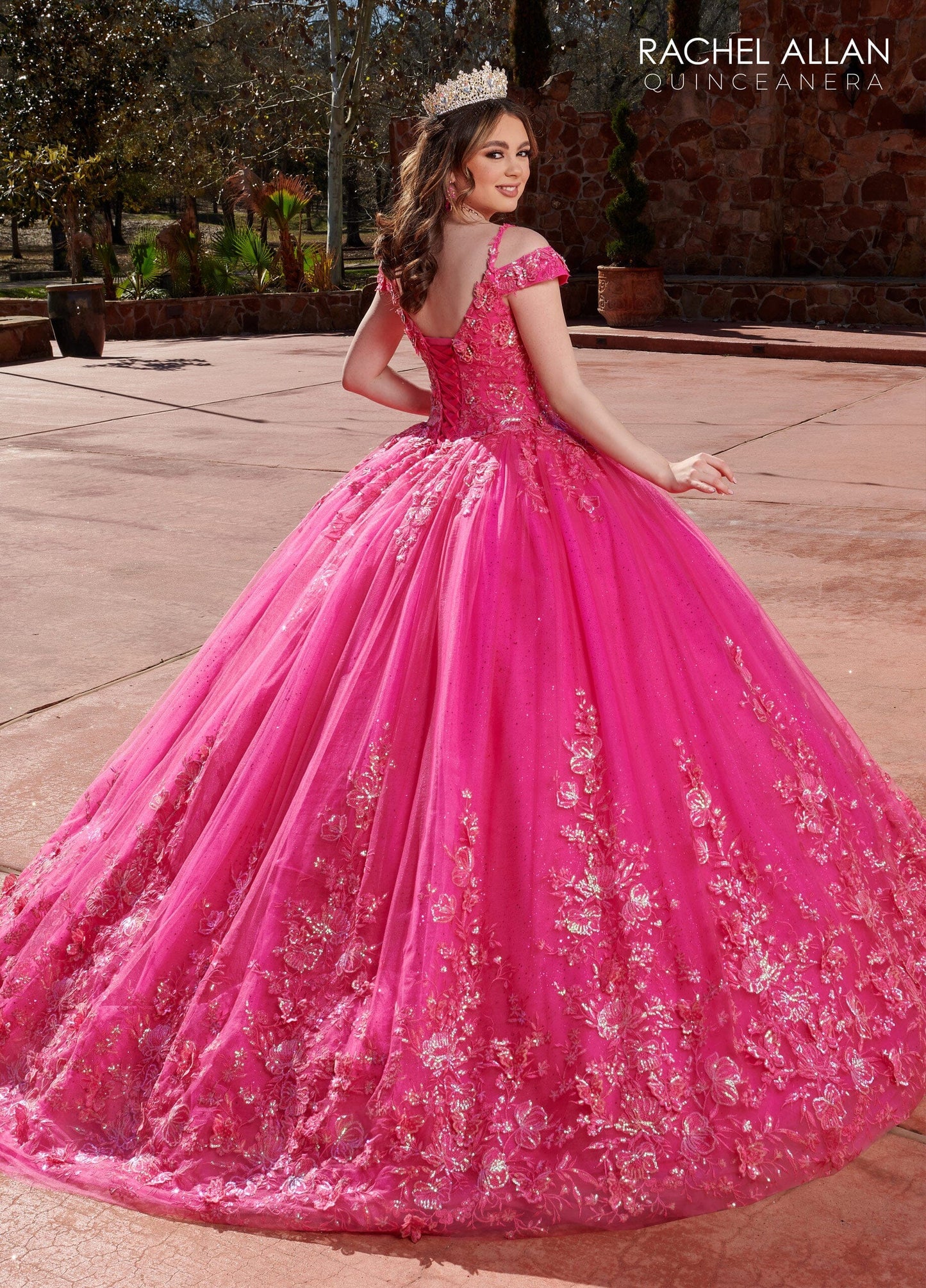 Rachel Allan RQ1126 Cold Shoulder Quinceanera Dress