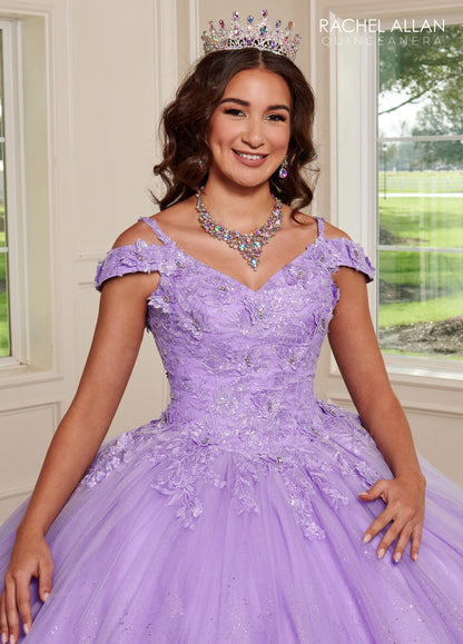 Rachel Allan RQ1126 Cold Shoulder Quinceanera Dress
