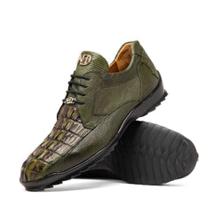 marco-di-milano-crater-rustic-olive-caiman-crocodile-lizard-sneakers