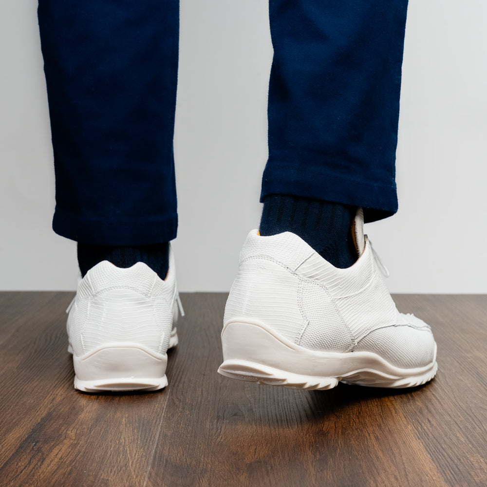Marco_Di_Milano Crater White Leather Luxury Shoe