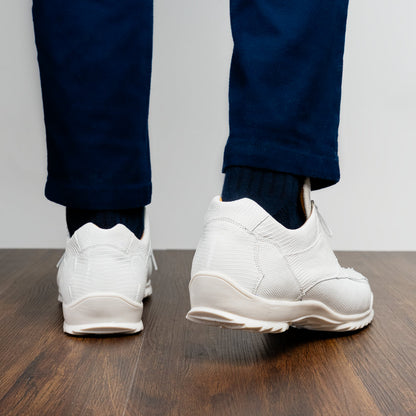 Marco_Di_Milano Crater White Leather Luxury Shoe