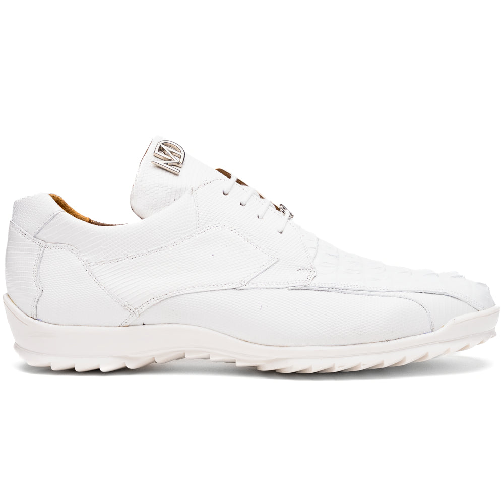 Marco_Di_Milano Crater White Leather Luxury Shoe