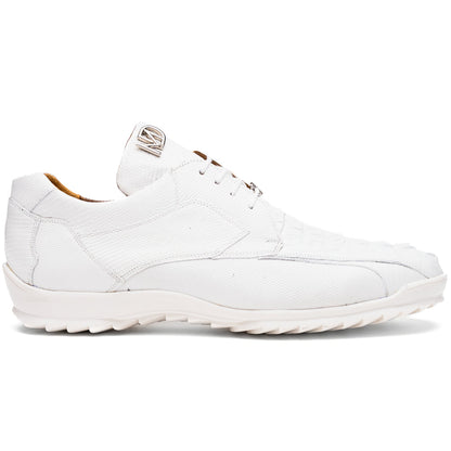 Marco_Di_Milano Crater White Leather Luxury Shoe