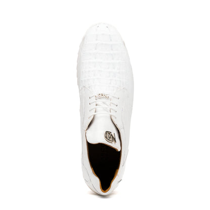 Marco_Di_Milano Crater White Leather Luxury Shoe