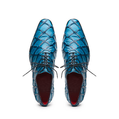 Marco Di Milano Olivieri: Caribbean Blue Leather Shoes