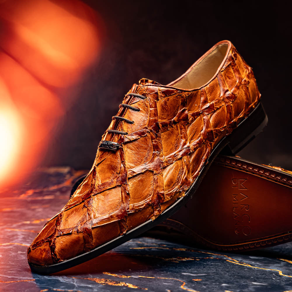 Marco Di Milano Olivieri Cognac Leather Dress Shoe