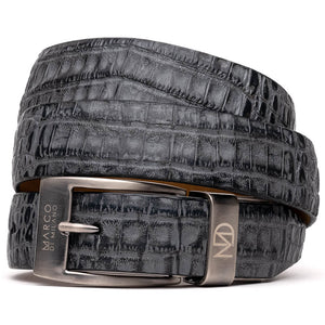Marco Di Milano Riccardo Belt Gray Leather Loafer