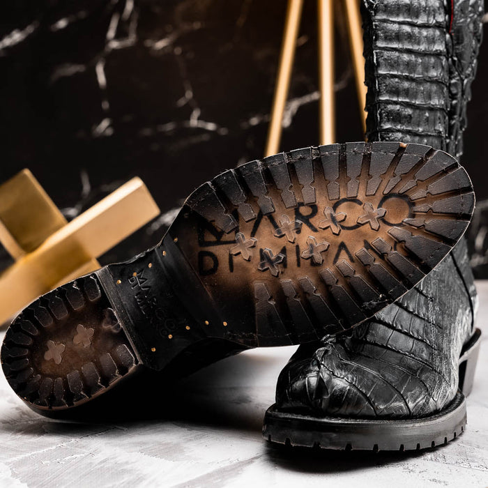 Marco_Di_Milano Marlboro Black Leather Oxfords