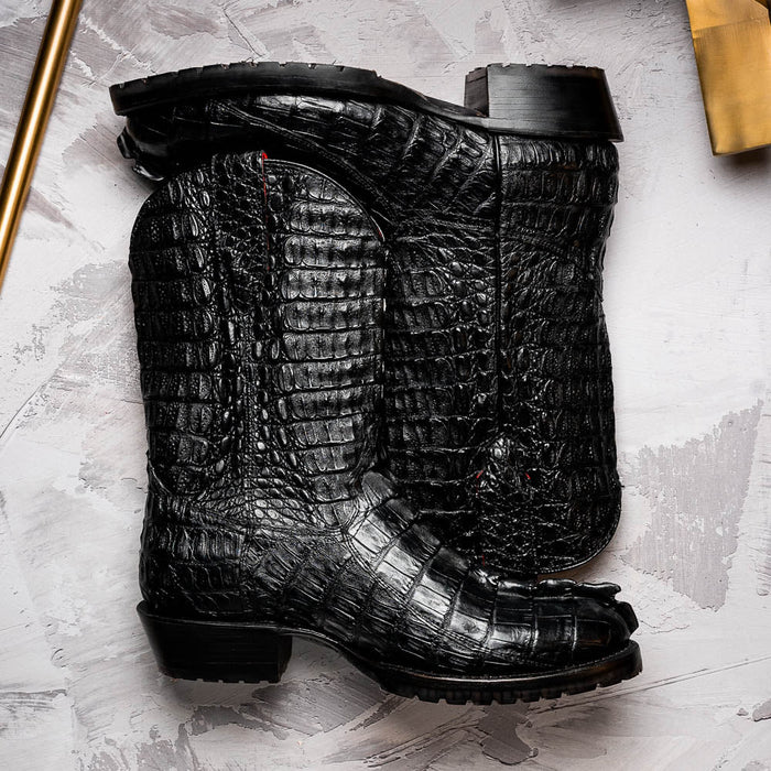Marco_Di_Milano Marlboro Black Leather Oxfords