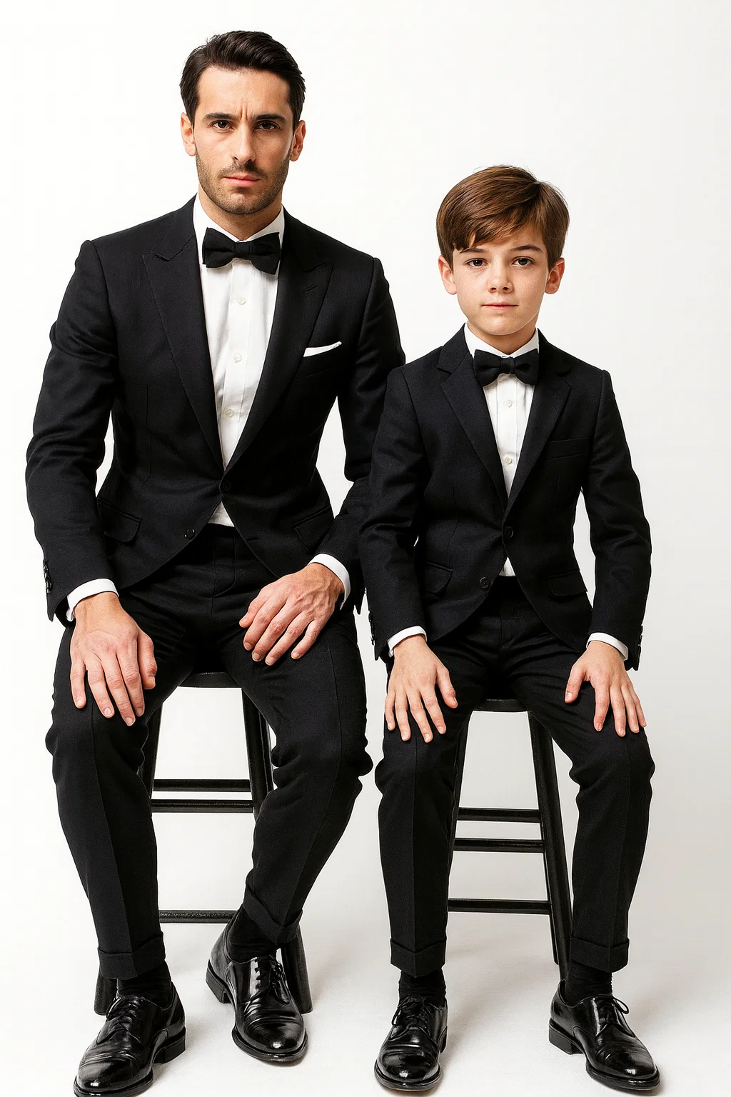 Dad And Son Black Matching wedding outfit Suits Perfect for toddler Suit wedding attire outfit