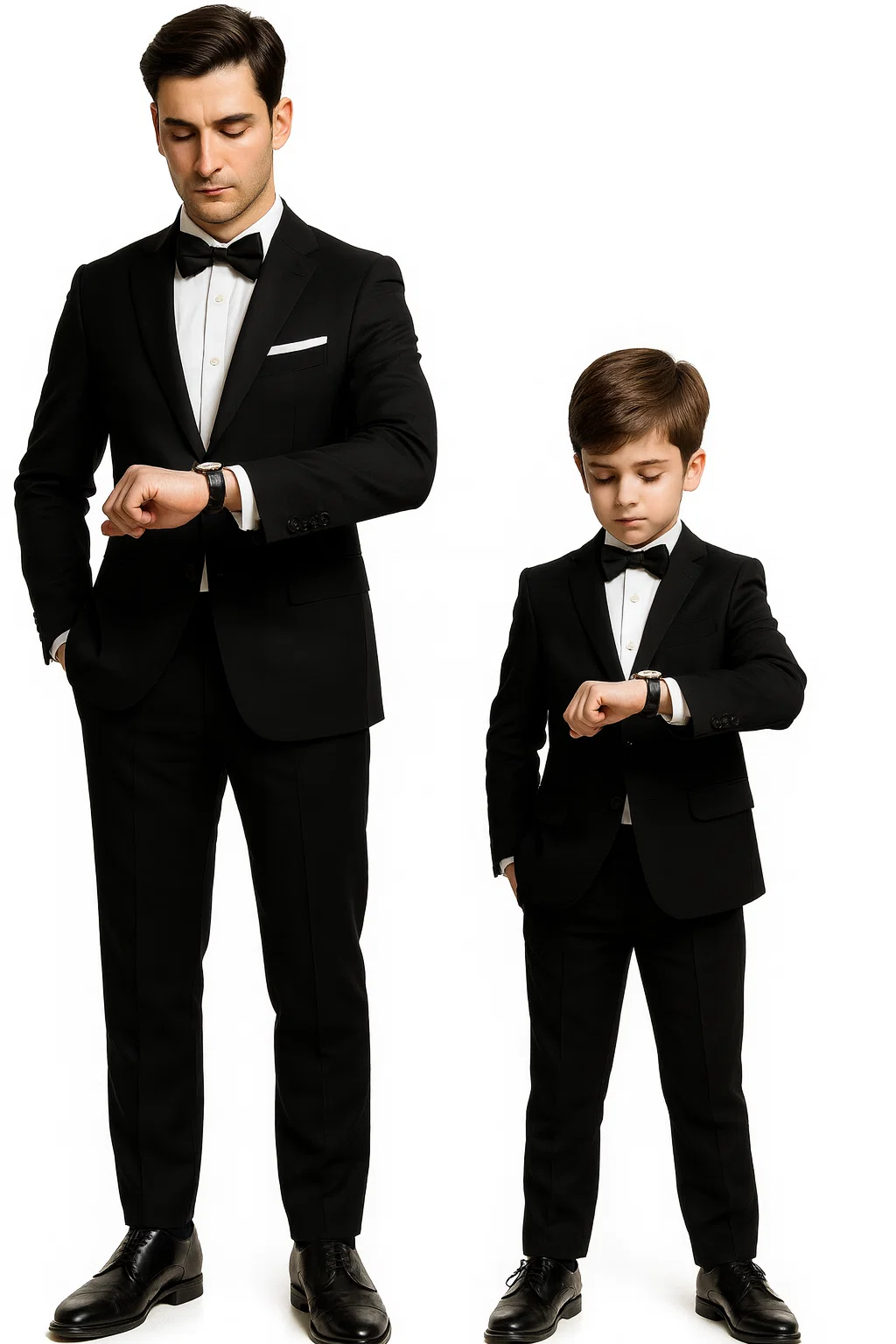 Dad And Son Black Matching wedding outfit Suits Perfect for toddler Suit wedding attire outfit