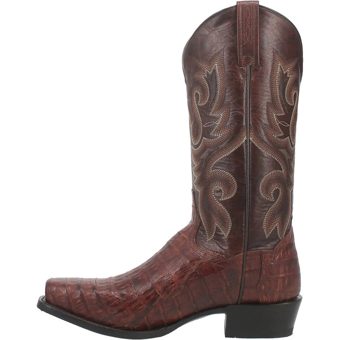 Dan Post Men's Stalker Genuine Caiman Belly Square Toe Boots - Brown