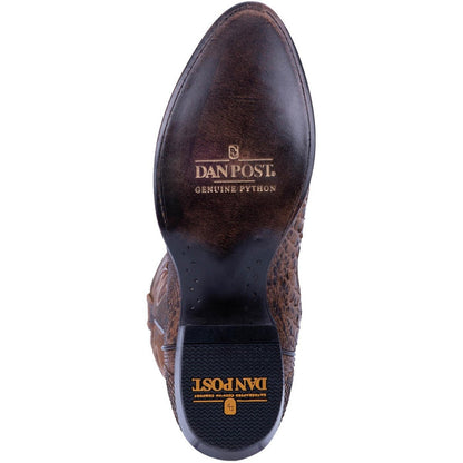 Dan Post Men's Manning Python Snakeskin Round Toe Boots - Bay Apache