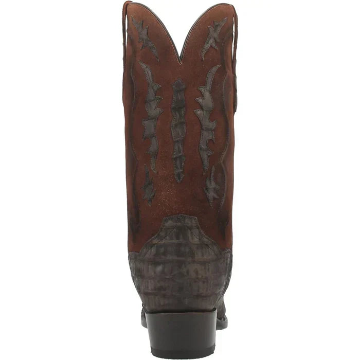 Dan Post Men's Stalker Genuine Caiman Belly Square Toe Boots - Brown