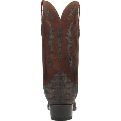Dan Post Men's Stalker Genuine Caiman Belly Square Toe Boots - Brown