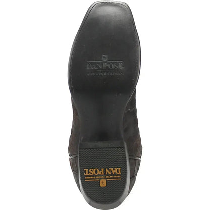 Dan Post Men's Stalker Genuine Caiman Belly Square Toe Boots - Brown