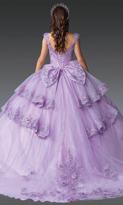 Dancing Queen 1952 - V-Neck Embroidered Quince Gown Quinceanera Dresses XS / Lilac