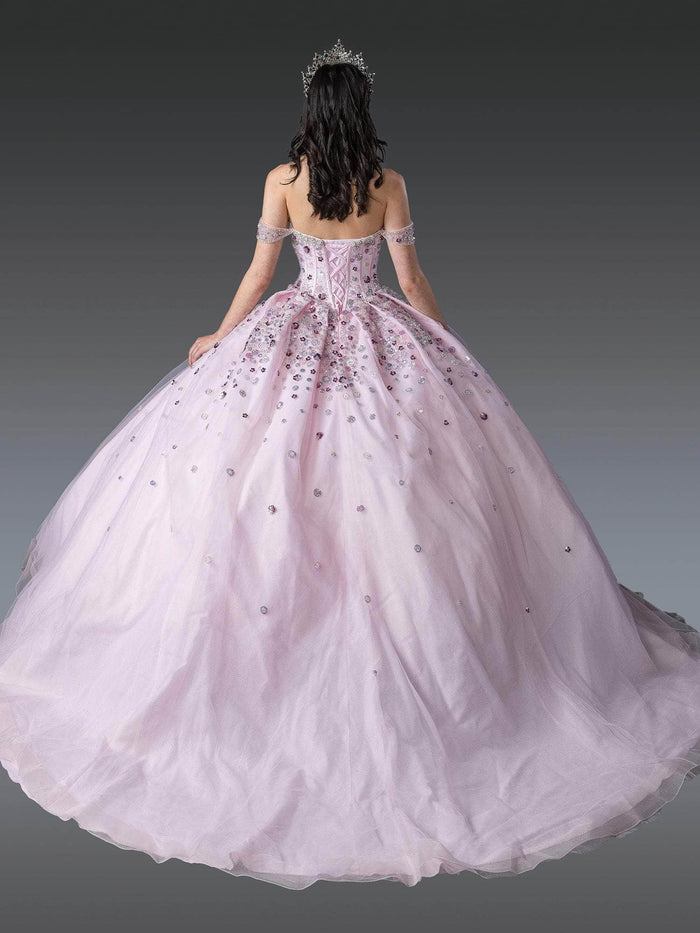 Dancing Queen 1959 - Floral Sequin Sweetheart Corset Ballgown Quinceanera Dresses XS / Blush