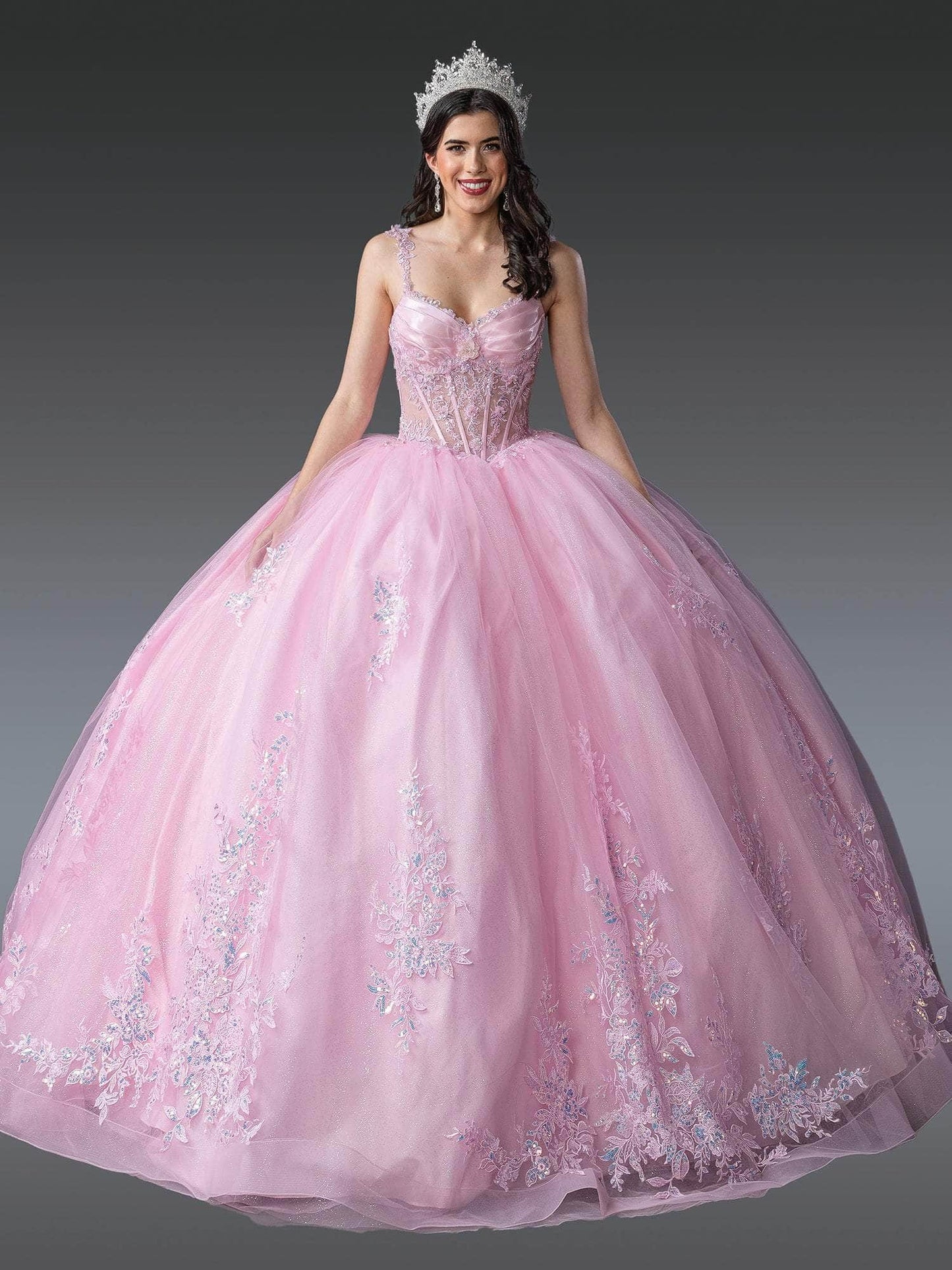 Dancing Queen 1989 - Sleeveless Lace Appliqued Ballgown Quinceanera Dresses XS / Red