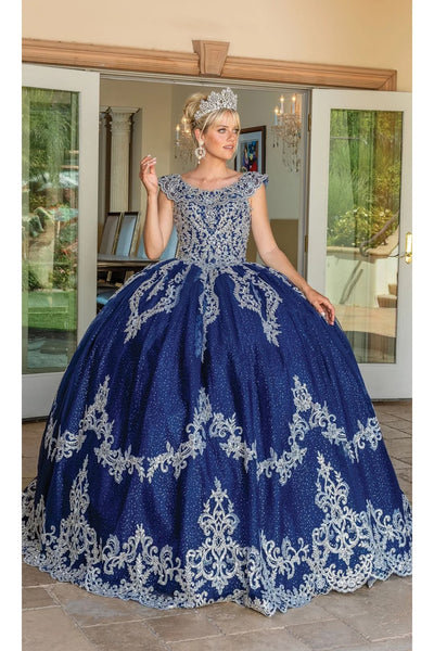 Dancing Queen Dresses DQ-1709 Navy Quinceañera for a Timeless Presence - Navy / XS - Dress