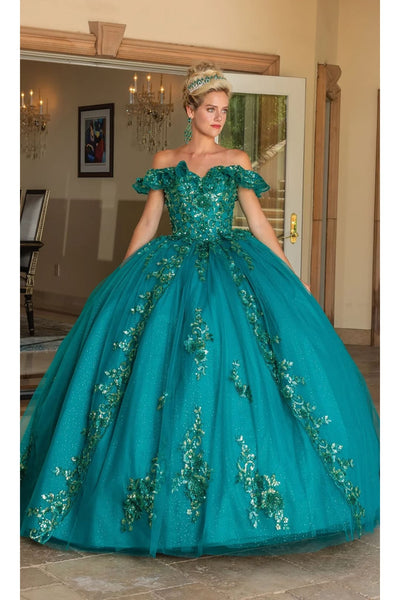 Dancing Queen Dresses DQ-1766 Quinceanera Gown for Unforgettable Beauty - Hunter Green / XS - Dress