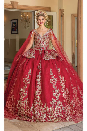 Dancing Queen Dresses DQ-1781 Quinceanera Gown for a Breathtaking Look - Burgundy / XS - Dress