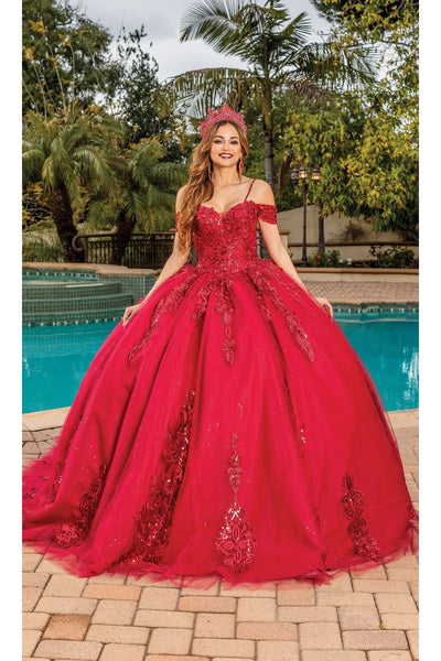 Dancing Queen Dresses DQ-1811 Quinceanera Gown for Timeless Glamour - Burgundy / XS - Dress