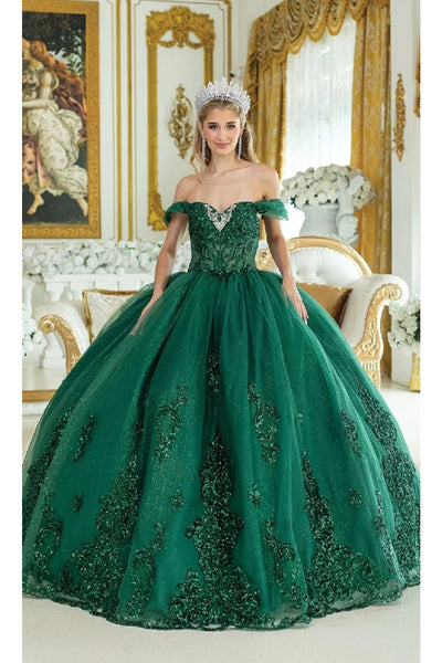 Dancing Queen Dresses DQ-1941 Quinceañera Gown A Vision of Pure Elegance - Hunter Green / XS - Dress