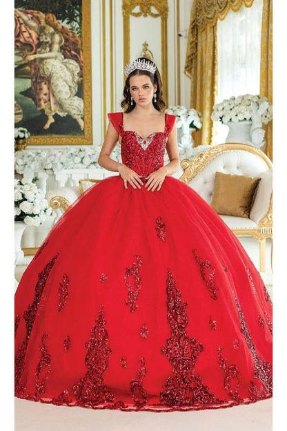 Dancing Queen Dresses DQ-1941 Quinceañera Gown A Vision of Pure Elegance - Red / XS - Dress