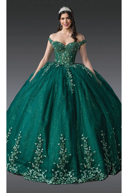 Dancing Queen Dresses DQ-1958 Quinceañera Gown Elegance Redefined - Hunter Green / XS - Dress
