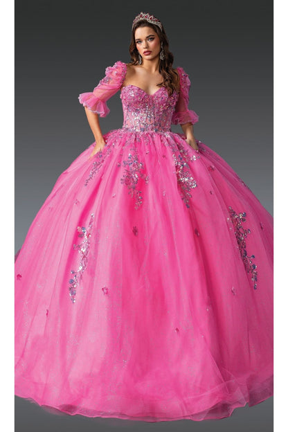 Dancing Queen Dresses DQ-1995 Pink Quinceañera Dress for a Perfect Day - ROSE PINK / XS - Dress