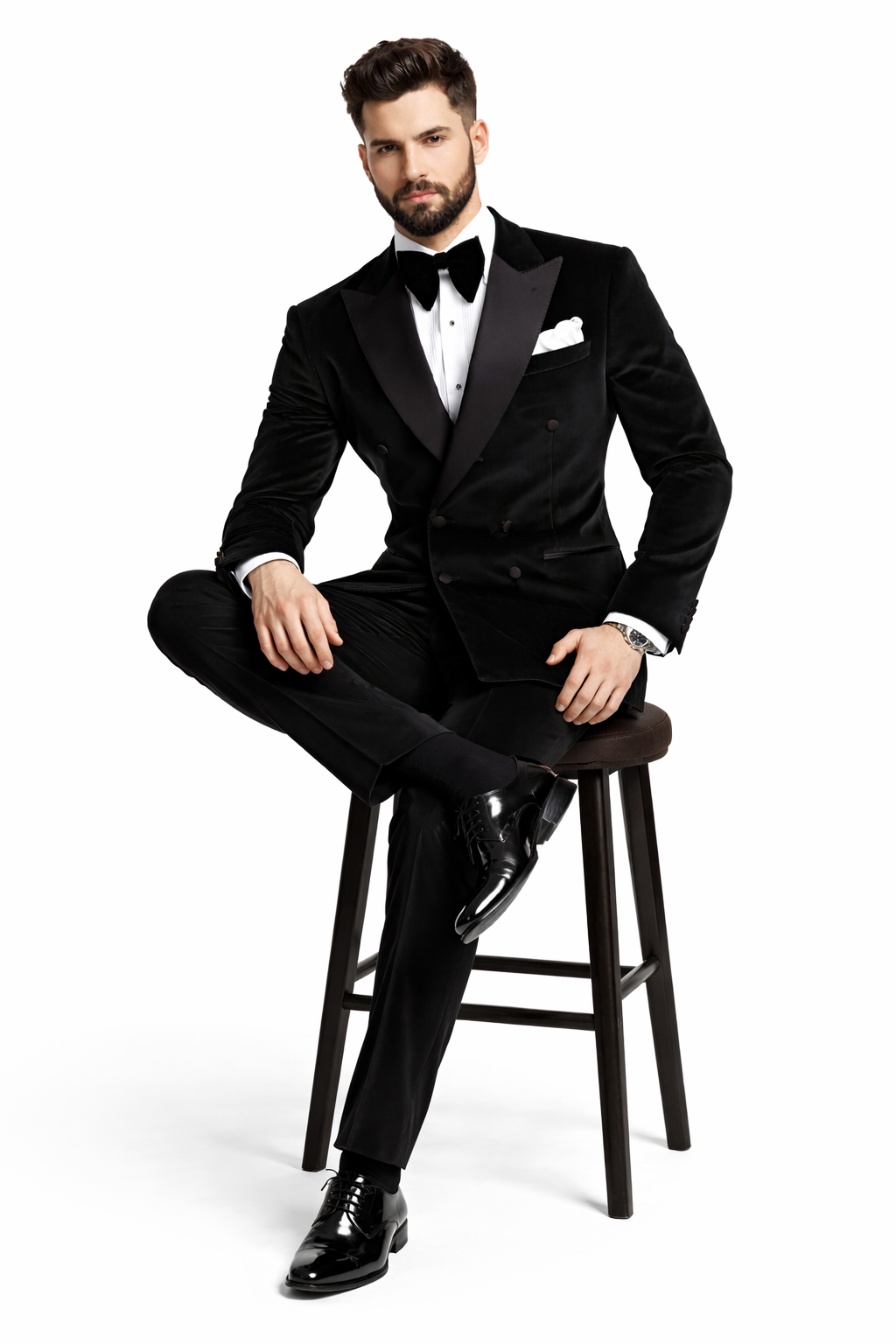 Double Breasted Dinner Jacket - Velvet Tuxedo Dinner Jacket In Emerald Green