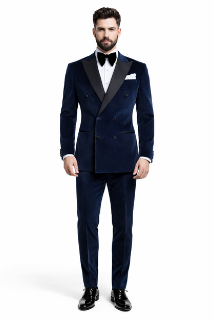 Double Breasted Dinner Jacket - Velvet Tuxedo Dinner Jacket In Emerald Green