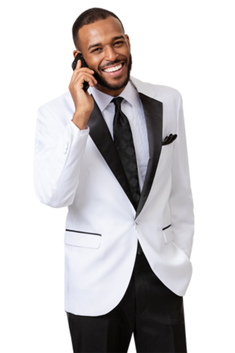 Mens Modern Fit 2 Button Tuxedo in White (Copy)